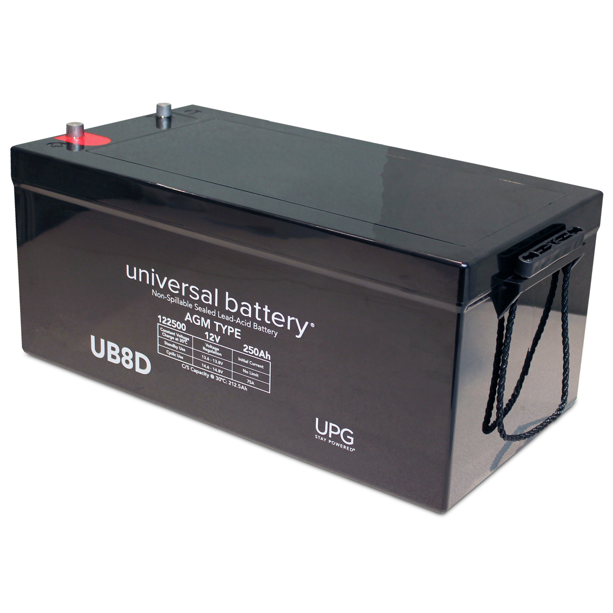 UPG Universal Sealed Lead-Acid Battery, AGM-type, 12V, 250 Amps, Model# UB-8D